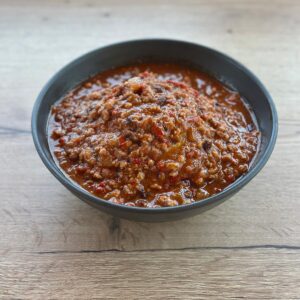 Enchilada de secreto con chipotle